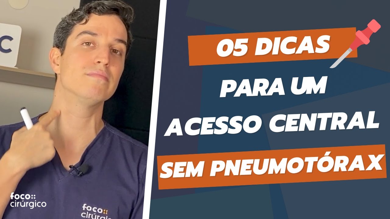 O caminho para minimizar as chances de pneumotórax no acesso venoso central!