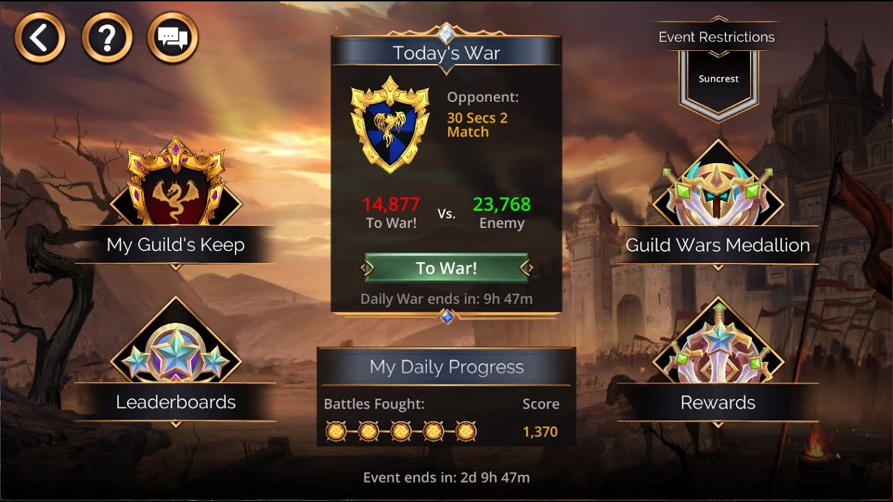 Gems of War - Guild Wars 2nd Day