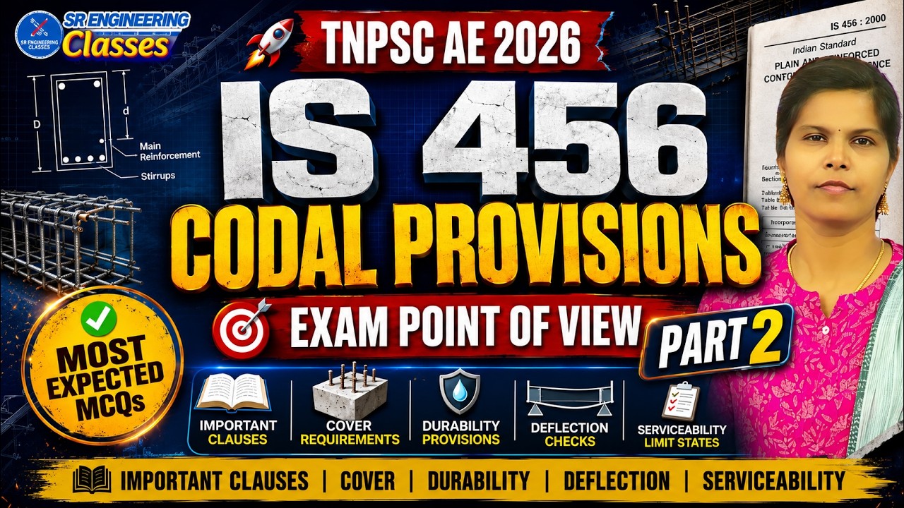 🔴 IS 456 CODAL provision | Part -2 | exam point of view | Ms.DIVYA