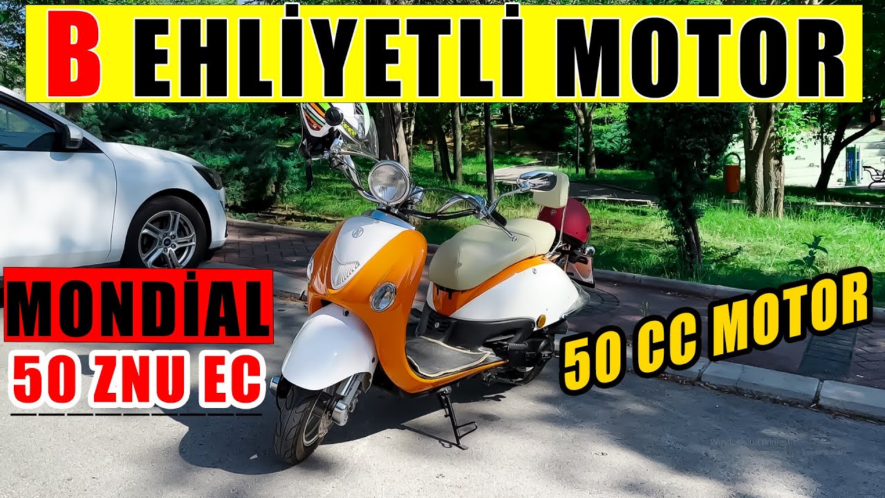 EHLİYETSİZ MOTOR! MONDİAL 50 ZNU EC 50 CC SCOOTER / B Ehliyetli Nostalji Motor