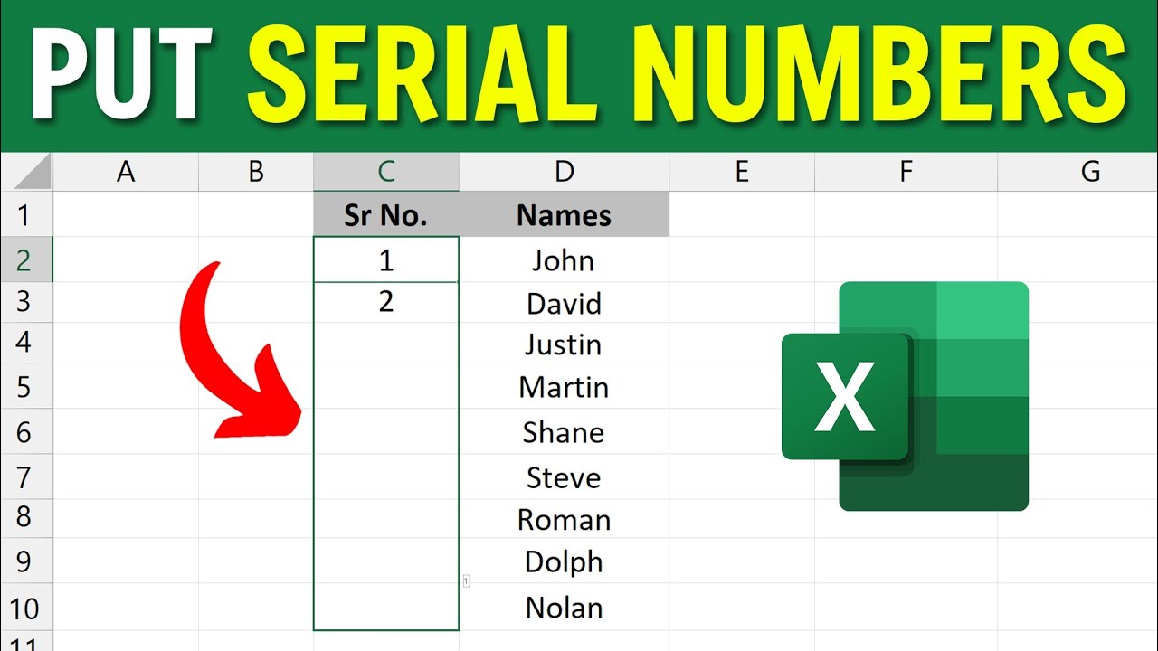 How To Put Serial Numbers in MS Excel | How to Insert Serial Number Automatically in Excel