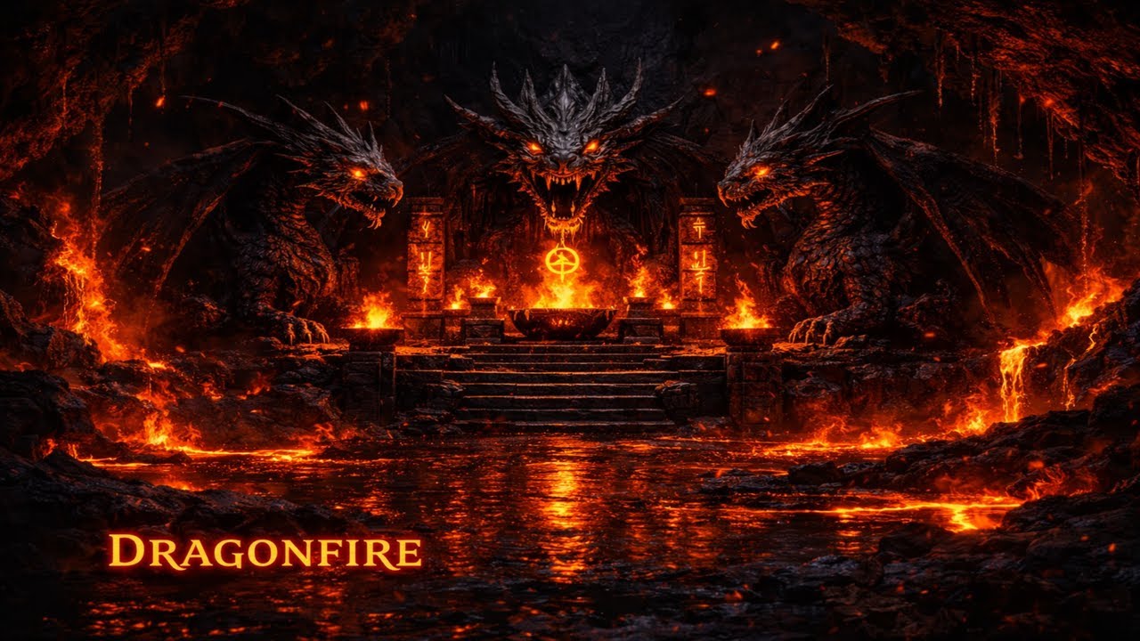 DRAGONFIRE | Live Dragon Shrine Ambience (Volcanic Cavern)
