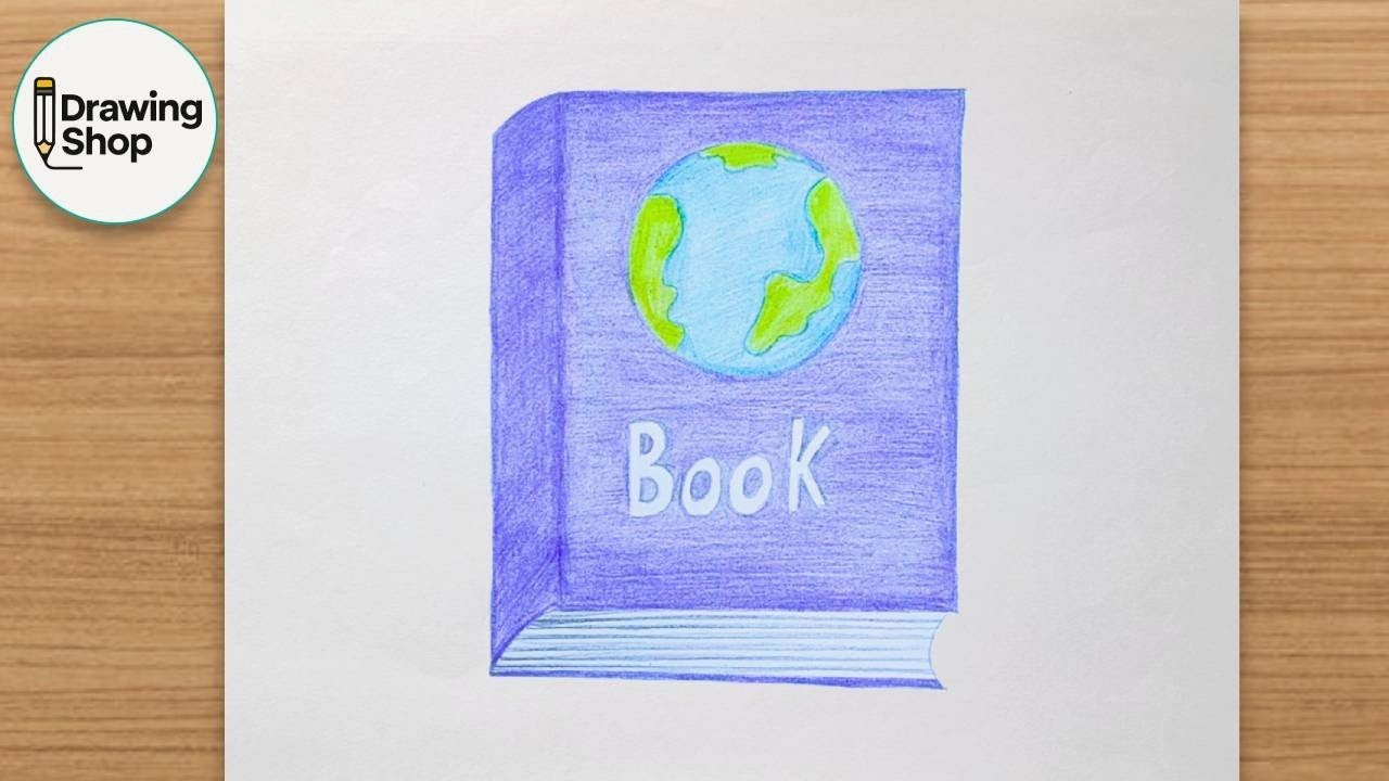 How to Draw Book- step by step || Easy Book Drawing || Drawing Tutorial || Drawing Shop