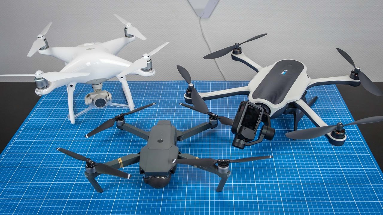 Vergleich - Phantom 4 vs Mavic vs Karma Drone