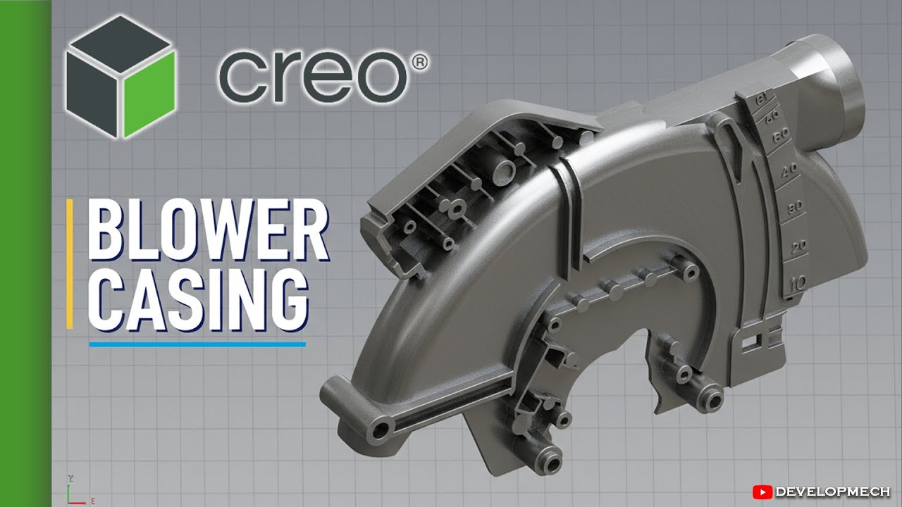 Blower Casing Modeling in PTC Creo 🔥 Complete CAD Tutorial | PART-1 | Industrial Mechanical Design