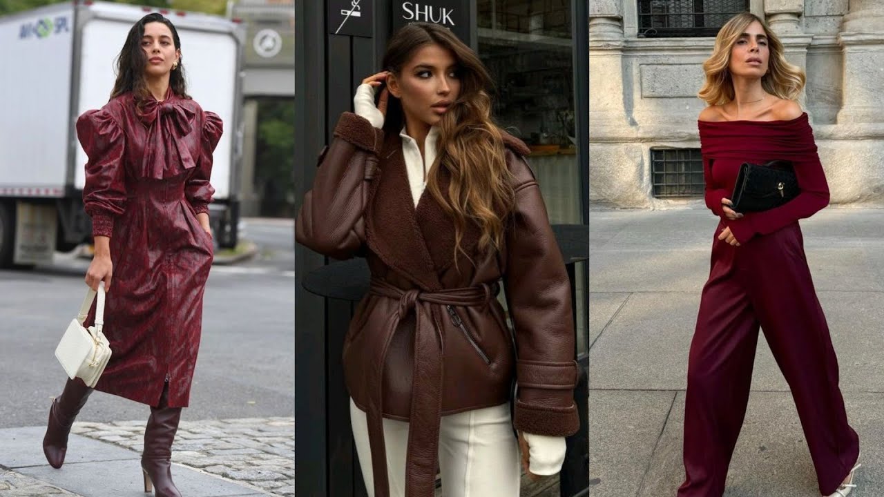 МОДНЫЕ ОБРАЗЫ В СТИЛЬНОМ ГАРДЕРОБЕ💕 КАК НОСИТЬ БОРДОВЫЙ ЦВЕТ В ЖЕНСКОМ ГАРДЕРОБЕ