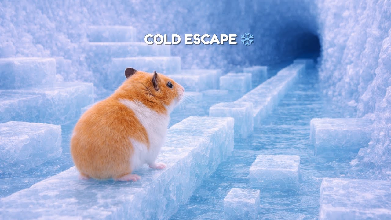 Tiny Hamster Battles a Frozen Obstacle Course ❄️ (ASMR Adventure)