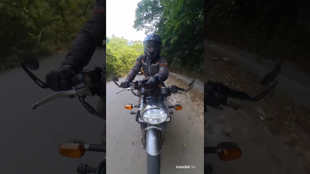 Manhandling through the curves #caferacer #gt650 #rynoxgears #insta360x3 #ride #kerala