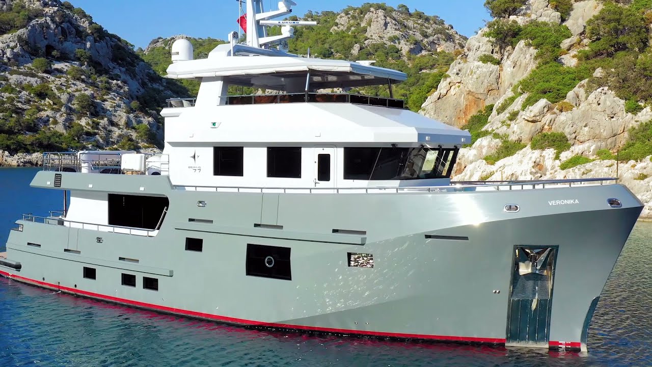 New Bering 77 steel motor yacht