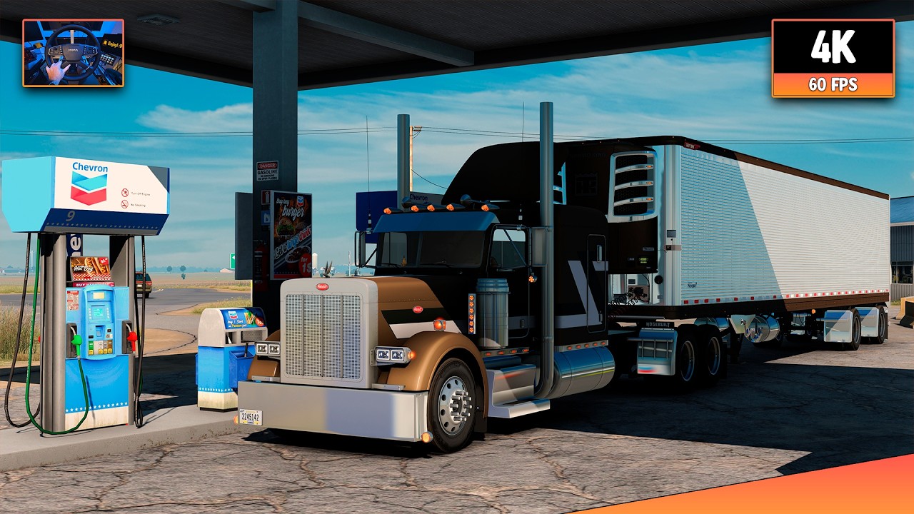 Peterbilt 379 + CAT C15 6NZ | Albuquerque - Amarillo | ATS 1.58 4K Gameplay + Wheel Cam