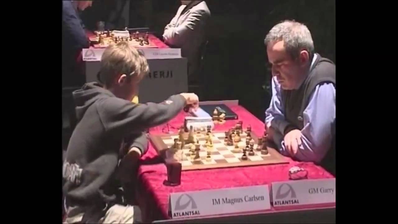 Magnus Carlsen (niño) vs Gary Kasparov