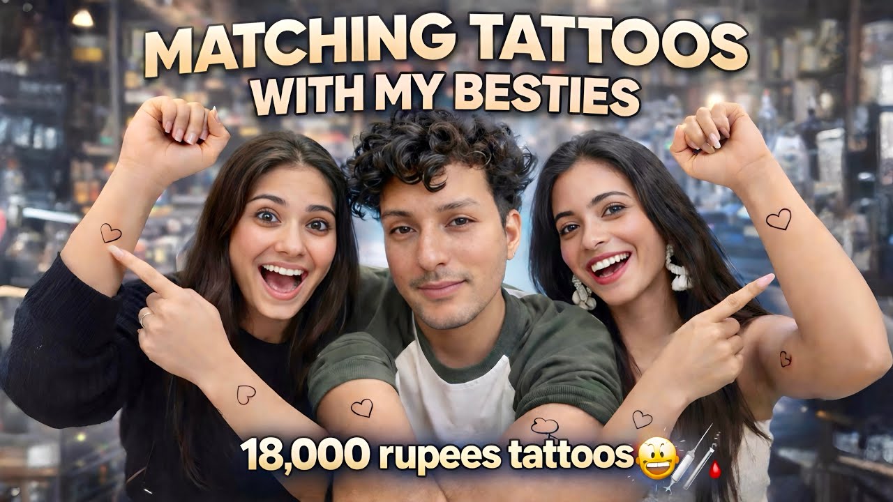 We Spent ₹18,000 on Matching Tattoos 😳💰Was It Worth It? | Best Friends Tattoo Vlog