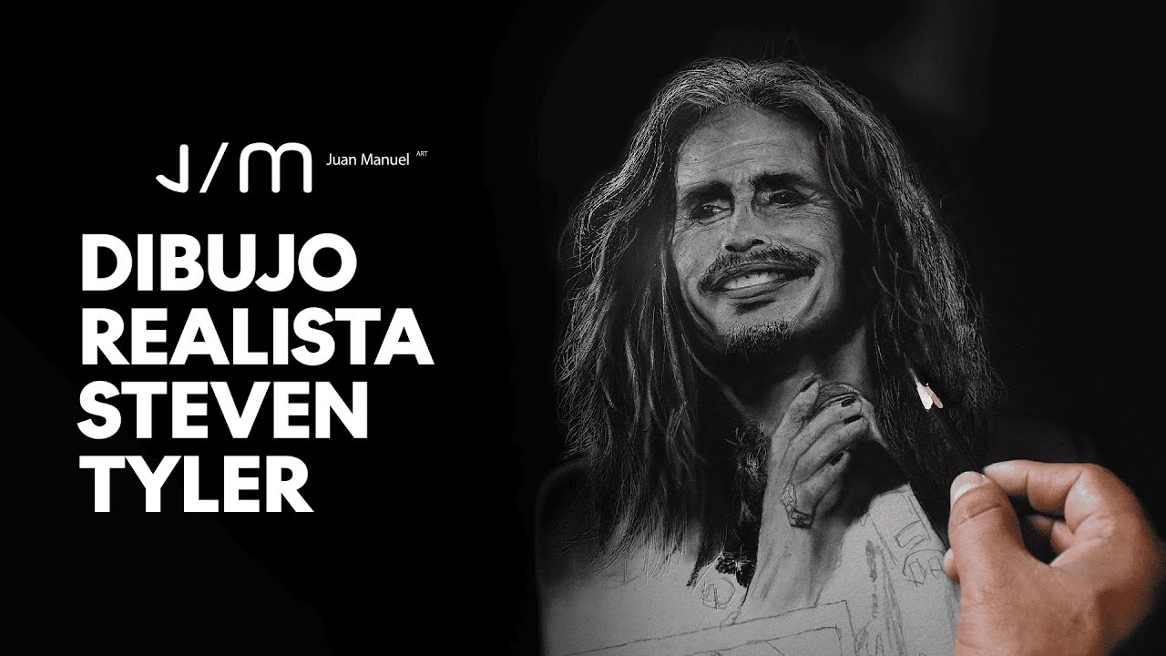Dibujo Realista Steven Tyler - Lápiz Carbón / Charcoal