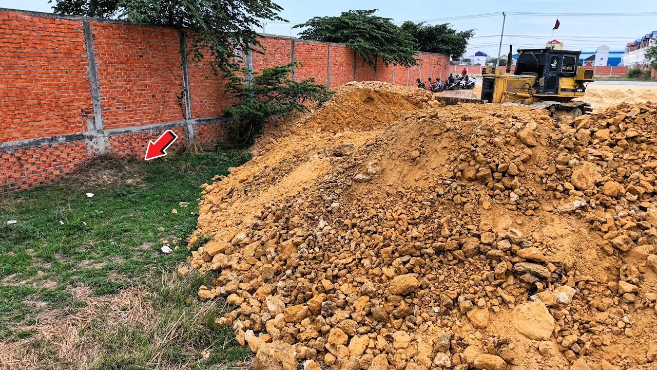 Dozer D41P Filling The Gap The Perfect Project Using Large Pusher Stone Was Successfully Completed