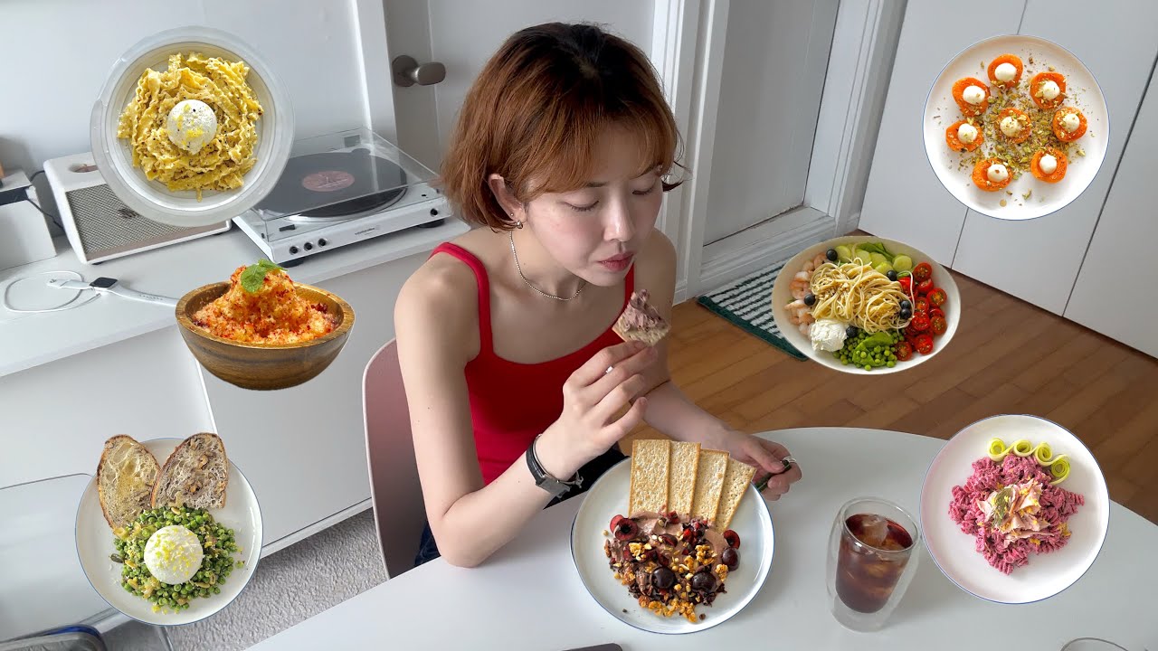 배달 놉! 자취 3년차 직장인의 7가지 여름집밥.......건강하지만 맛있는 파스타,빙수,디져트.....