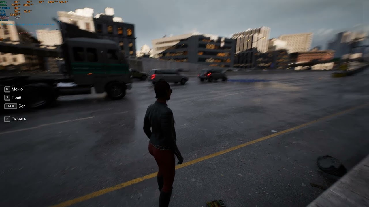 UE 5.4.2 CitySample DLSS and Frame Generation(FSR3) on RTX 3060 @1440p