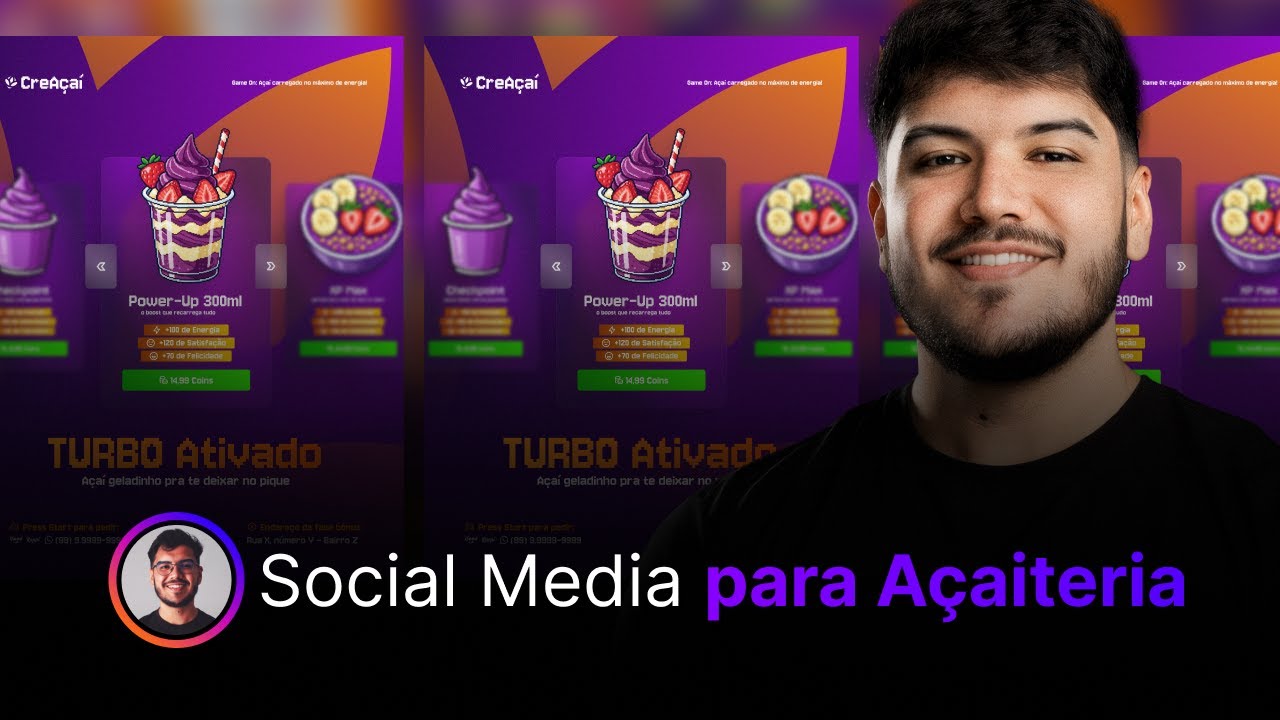 FÁCIL! Como CRIAR Arte para Açaiteria usando o Figma + IA