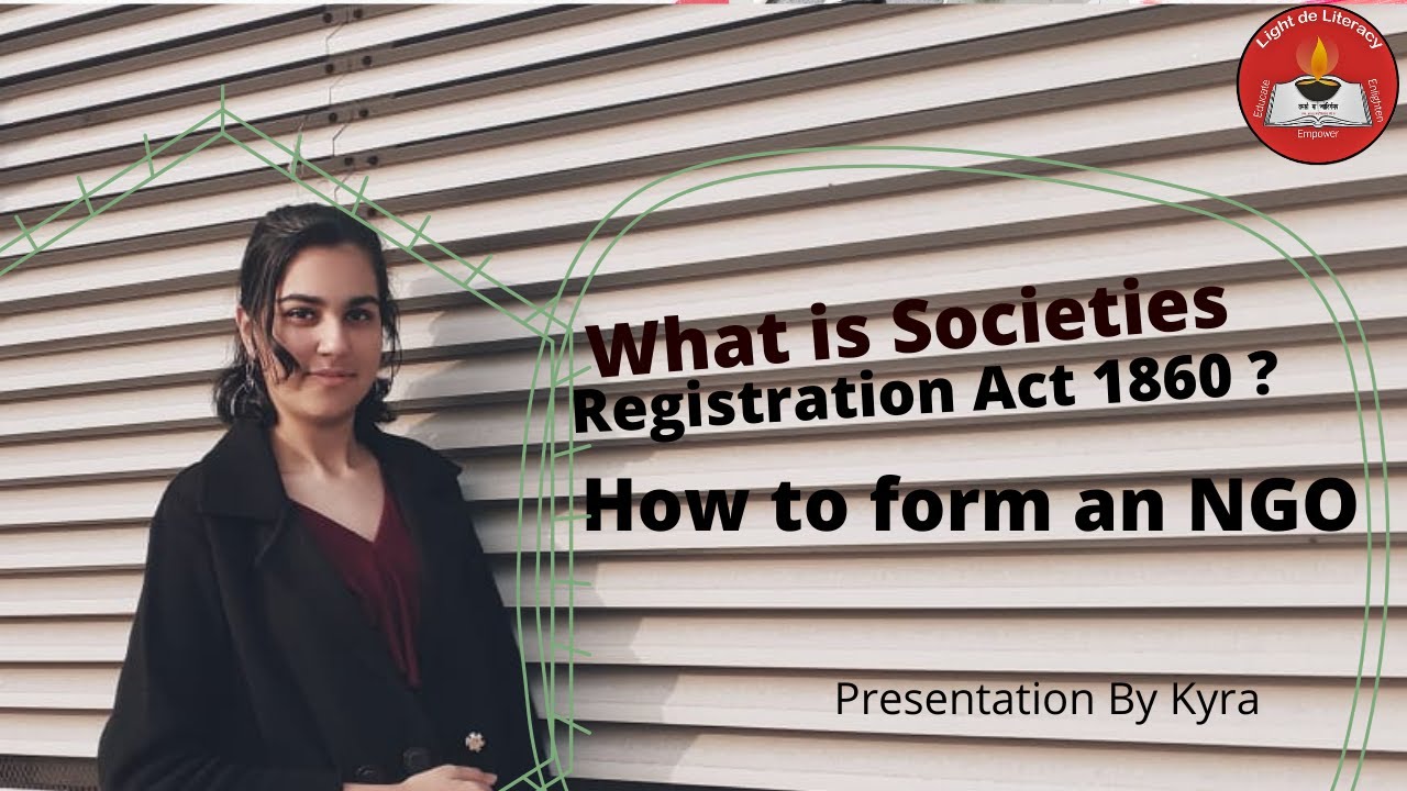 What is societies registration Act || How does an NGO forms ?