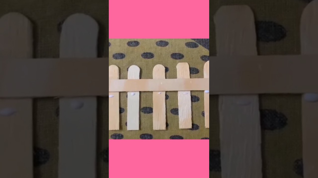 How to Make Fence with Ice Cream Sticks #Village Fence