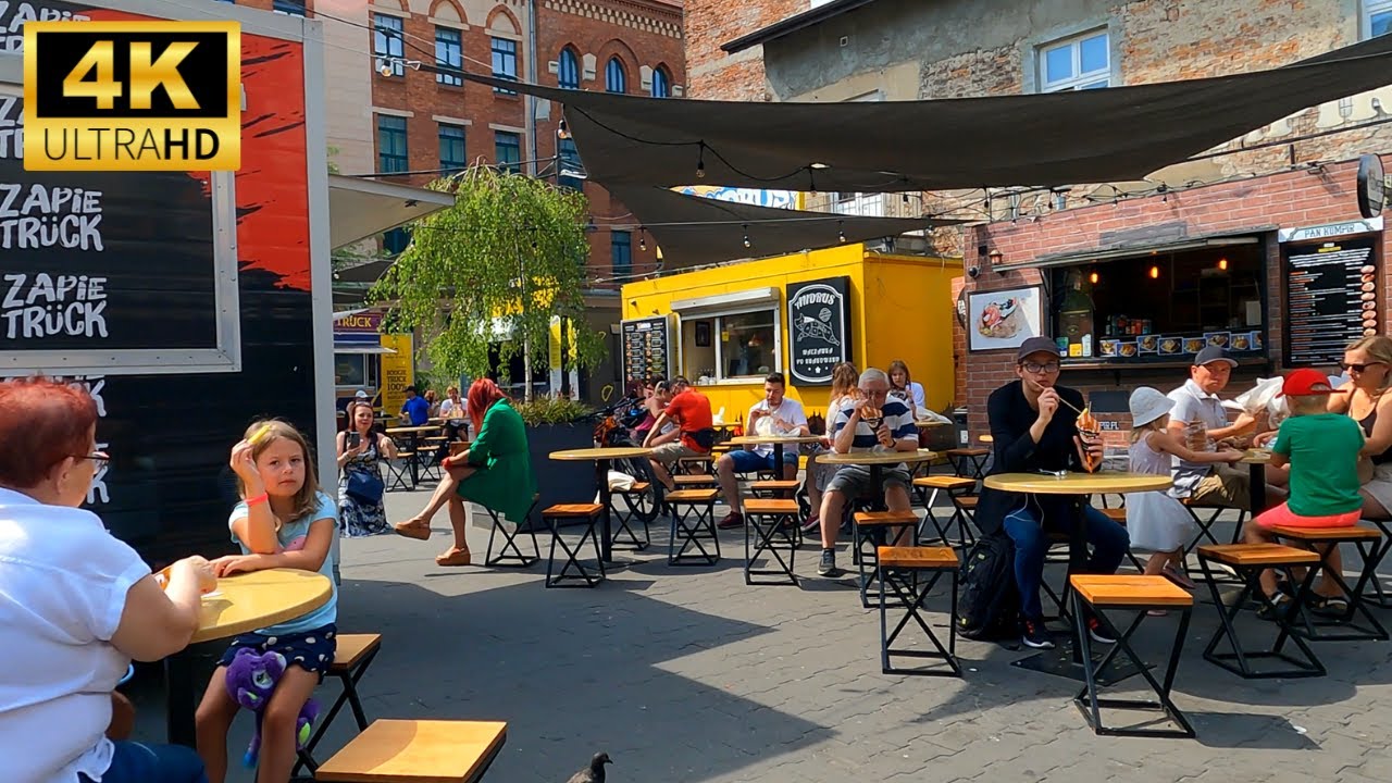 [4K] Еврейский квартал Кракова - Туристические достопримечательности Кракова - Краков Казимеж