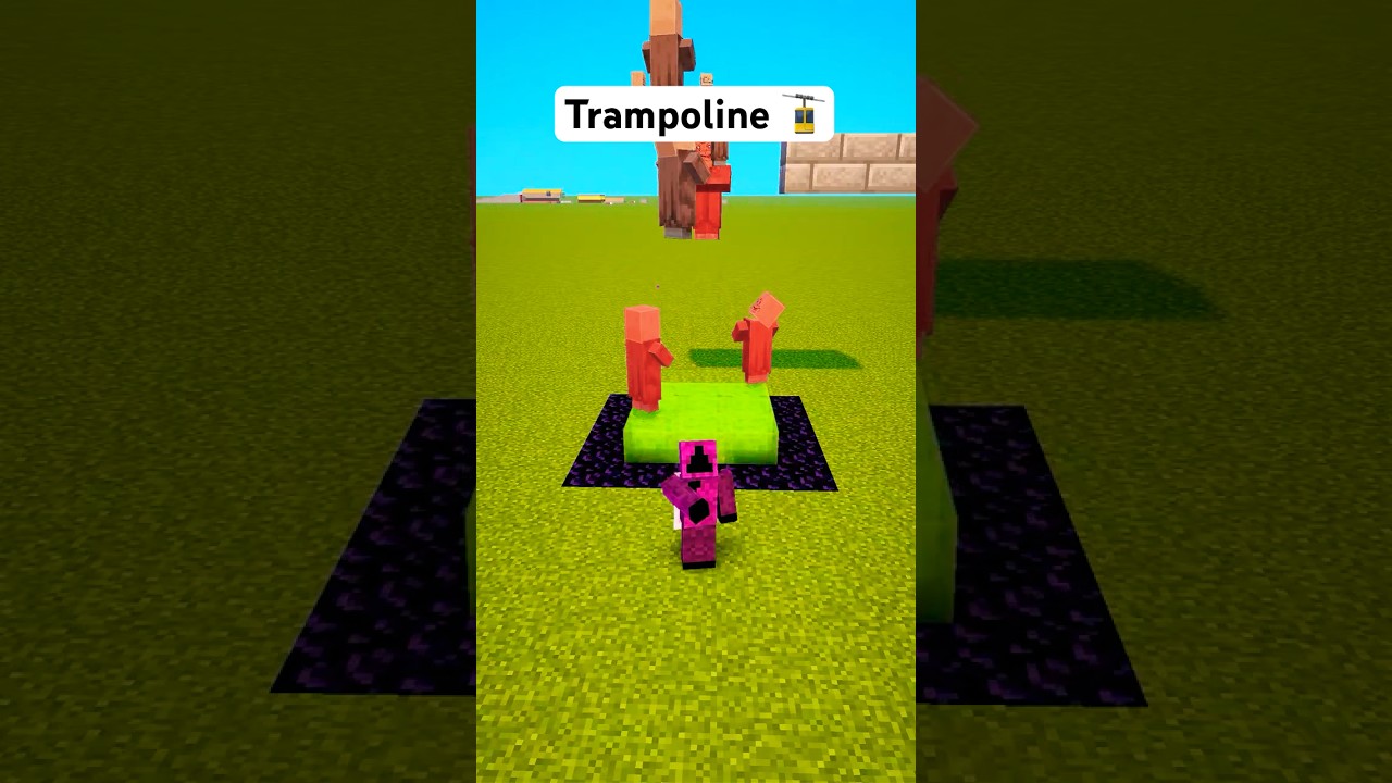 How to make a Trampoline Farm in Minecraft! #minecraft  #tutorial  #shorts #minecrafttrampoline