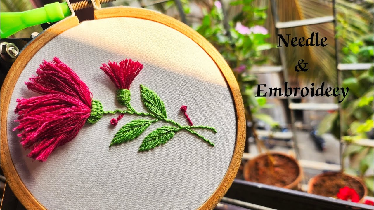 Simple Embroidery stitches work//Needle&Embroidery