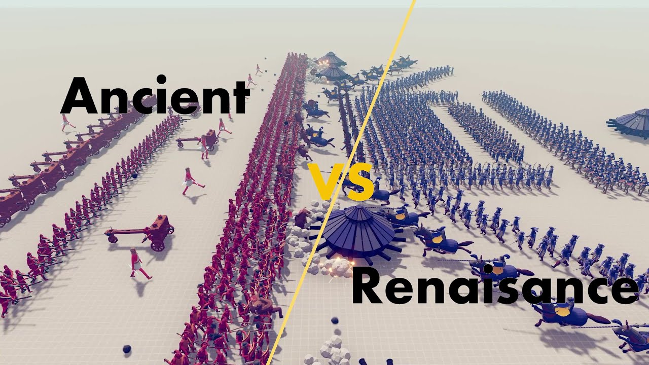 TABS Ancient VS Renaissance faction Huge 1000 unit battle