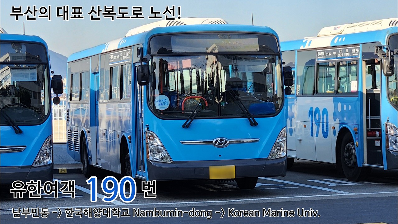 부산 유한여객 190번 남부민동~한국해양대학교 전 구간 주행영상