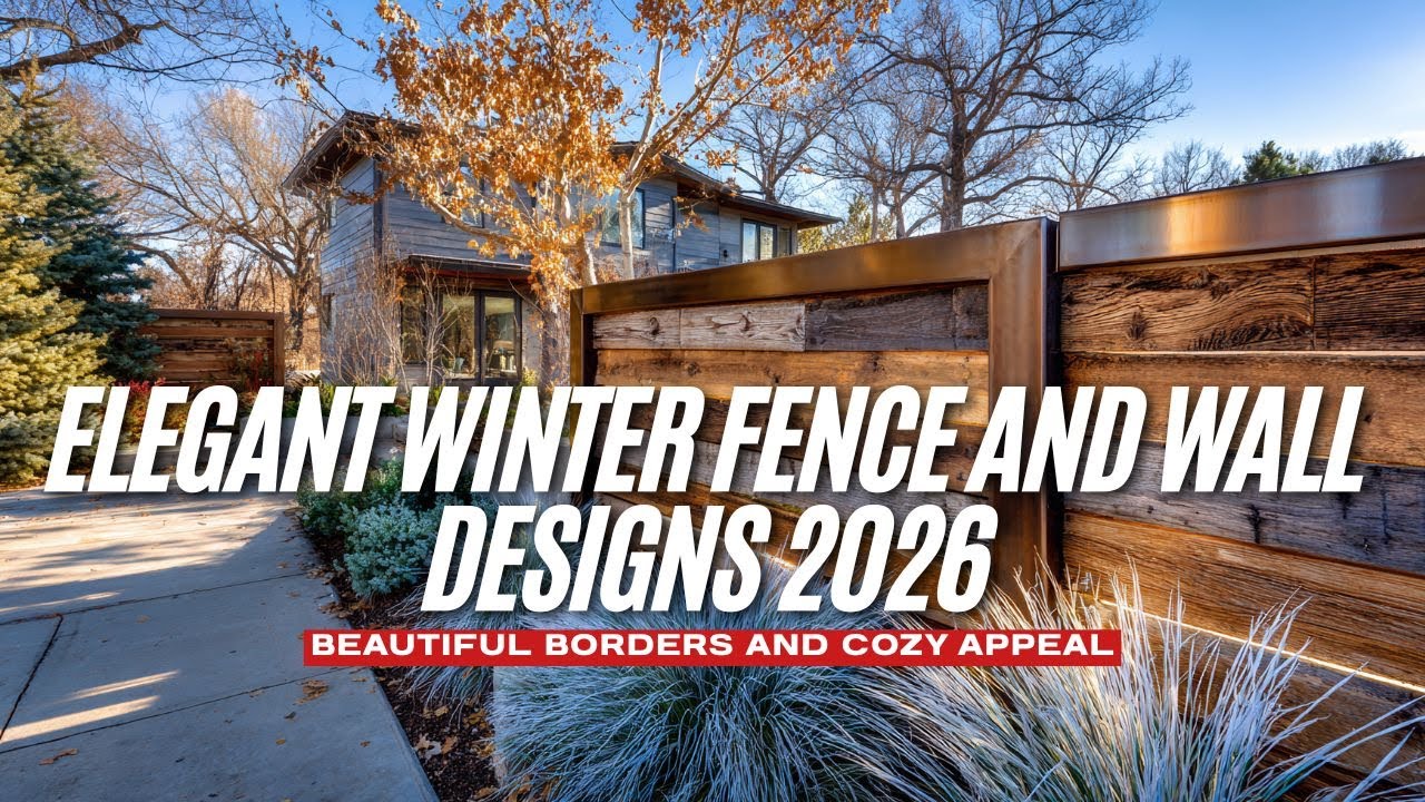 Elegant Winter Fence and Wall Designs 2026 for Beautiful Borders and Cozy Appeal