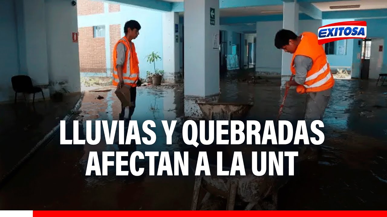 🔴🔵 Universidad Nacional de Trujillo sufre filtración de agua tras lluvias y activación de quebradas