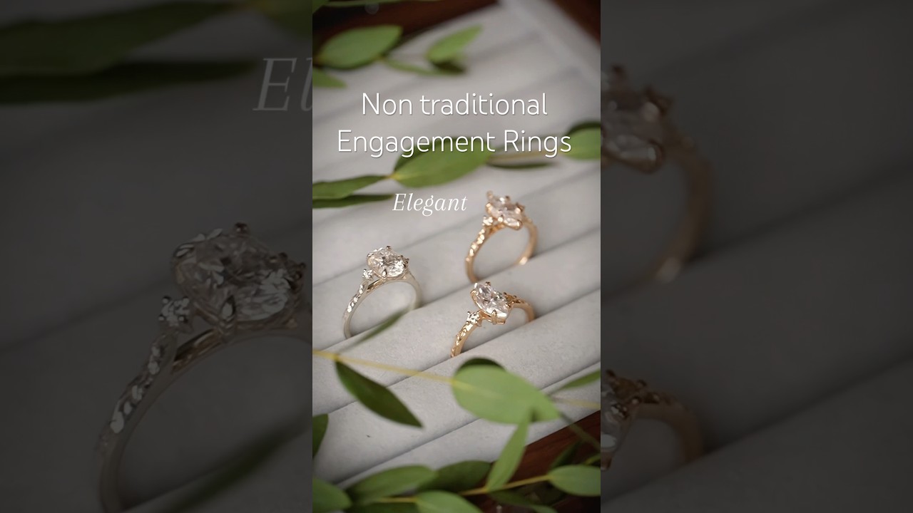 Non traditional engagement rings with a touch of nature #engagementring #natureinspired