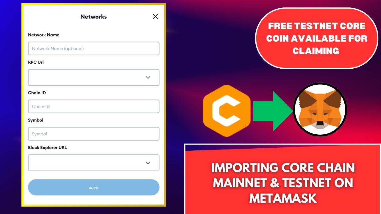 How to add CORE Chain Testnet & Mainnet in Metamask Wallet | Claim free CORE on CORE Chain Faucet