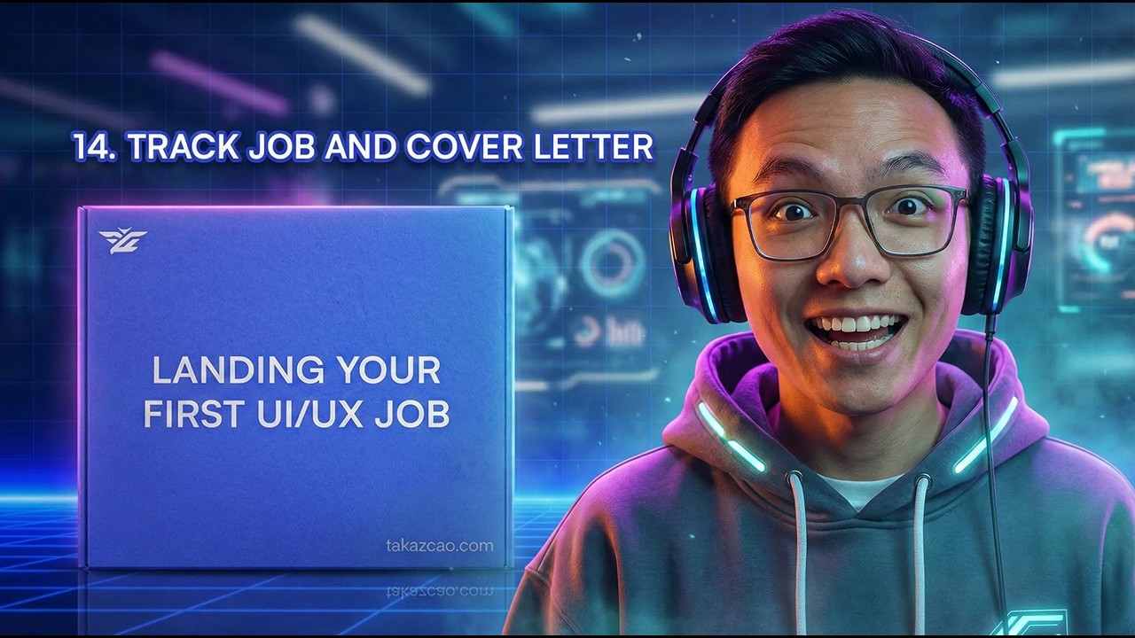 14. Track Job And Cover Letter | Landing Your First UIUX Job | Takazcao