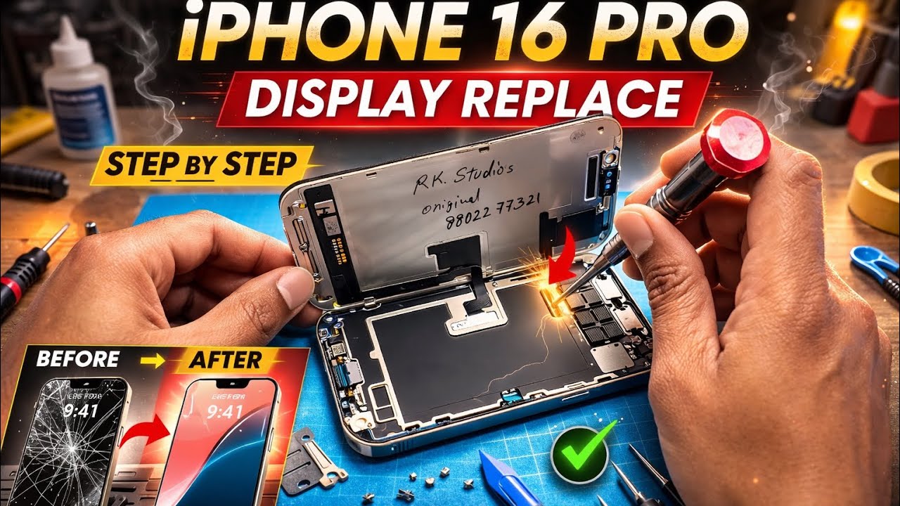 iPhone 16 Pro Screen Replacement Guide & Repair Tips + Display Calibration| RK Studio&rsquo;s | ASMR