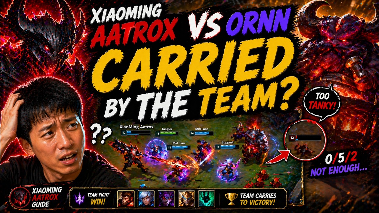 🛑 XiaoMing Aatrox vs Ornn - CARRIED BY THE TEAM? - XiaoMing Aatrox Guide