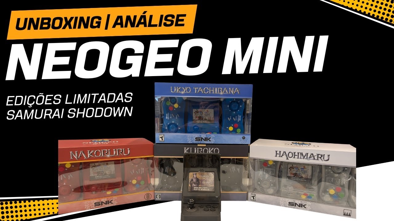 UNBOXING das 4 Edições Limitadas do NEO GEO MINI Samurai Shodown – Incluindo a RARA edição Kuroko!🔥