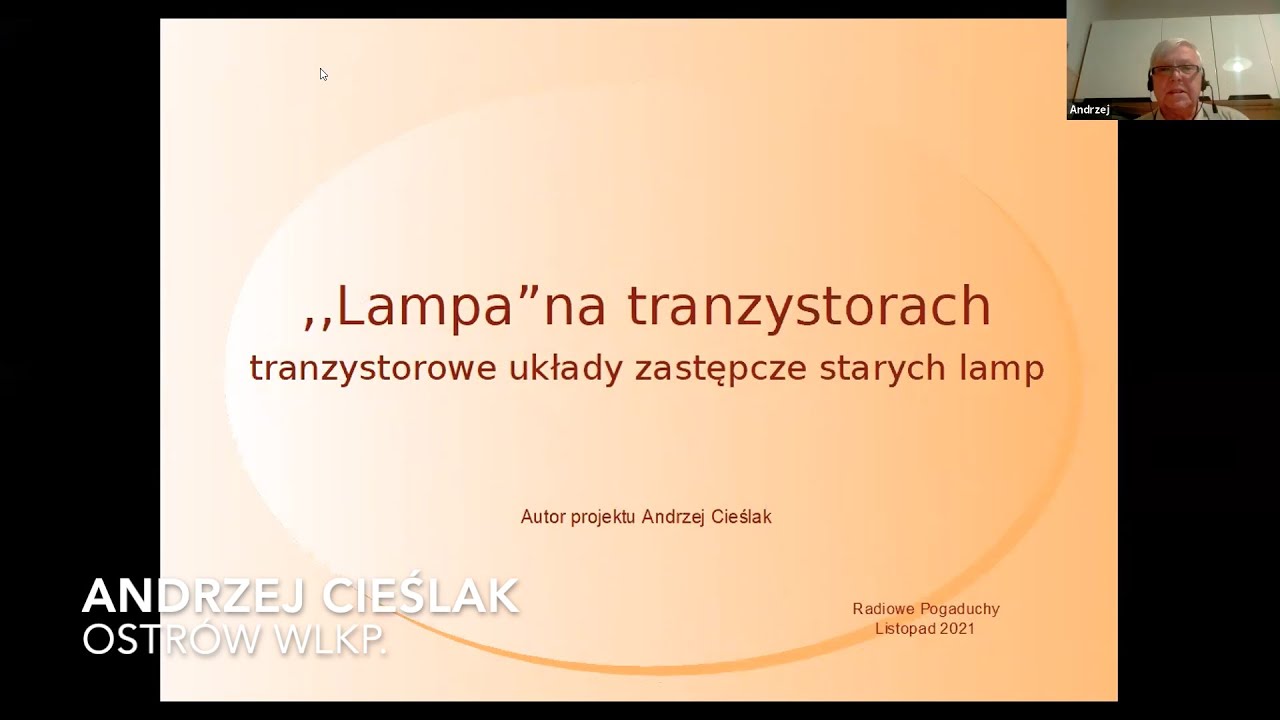 Lampa na tranzystorach.  Andrzej Cieślak.