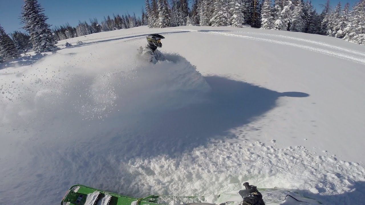 Snowmobile after snow storm at Snowy Range, WY  Jan 6 & 7 2017