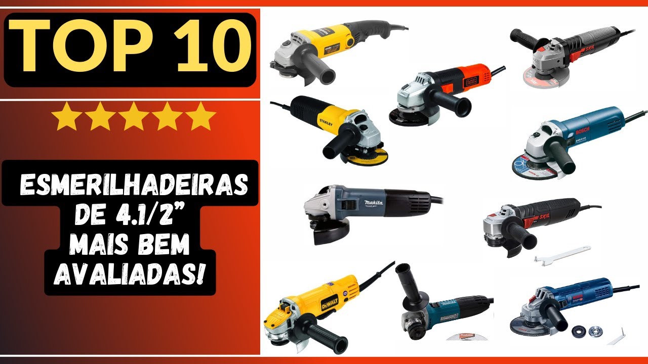 Top 10 esmerilhadeiras de 4.1/2” mais bem avaliadas! Conheça e compare as opções!