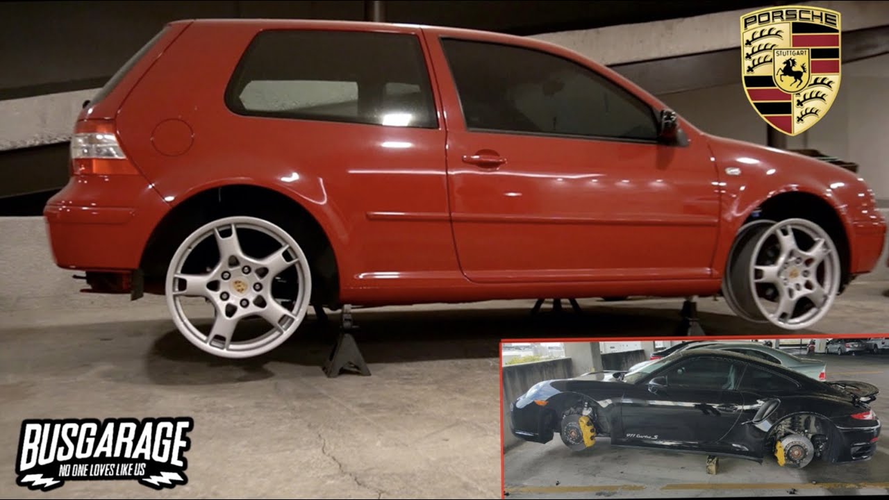 PROBANDO RINES PORSCHE 911 CARRERA S EN MI GTI MK4 | ALEX BUSGAREGE #tuning #tuning #bbswheels