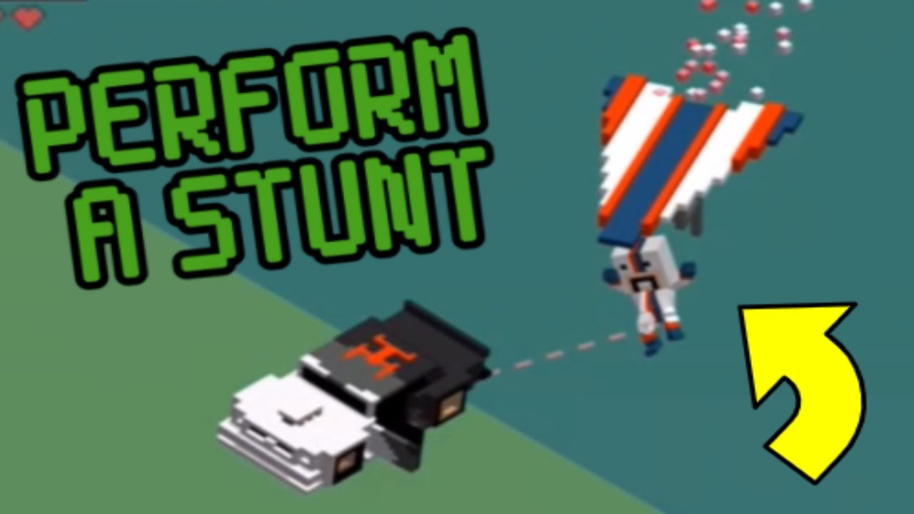 PERFORMING A STUNT in Smashy Road WANTED 2