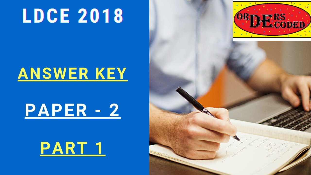 2018 SO Steno Exam Paper 2 Keys Part 1