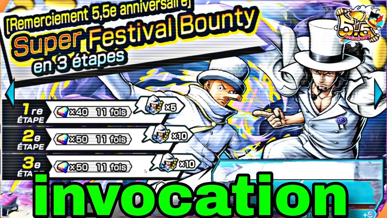 INVOCATION COMPTE PRINCIPAL ON ALL IN SUR LUCCI SBF / ONE PIECE BOUNTY RUSH / OPBR FR