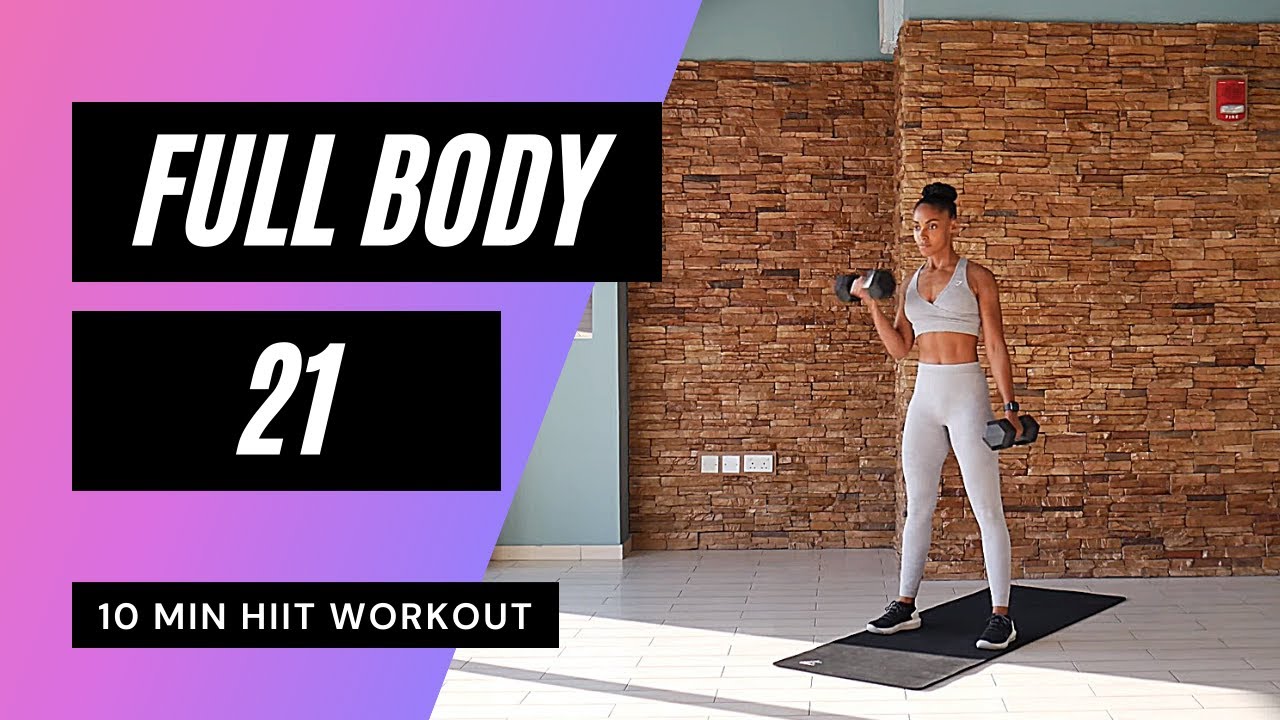 10 MIN FULL BODY DUMBBELL WORKOUT // HIIT | MrandMrsMuscle