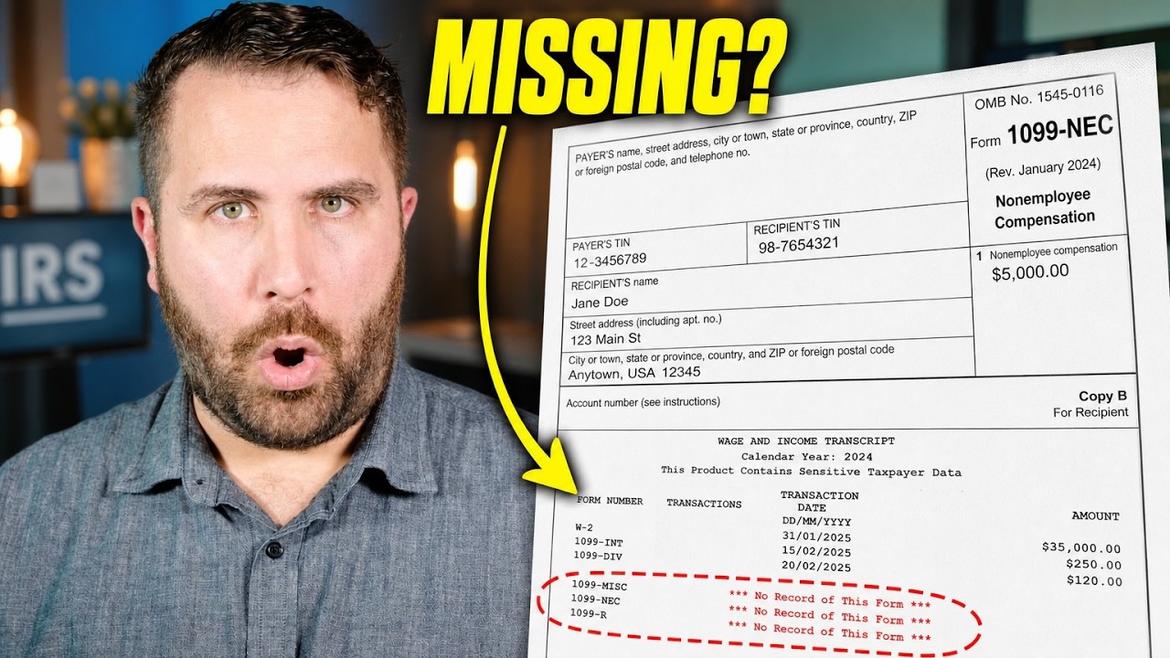 His Wage and Income Transcripts Are Missing a Bunch of 1099s!