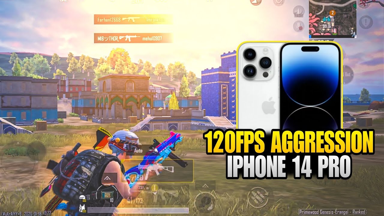 120 FPS AGGRESSION ☠️🔥IPHONE 14 PRO PUBG / BGMI TEST 2025
