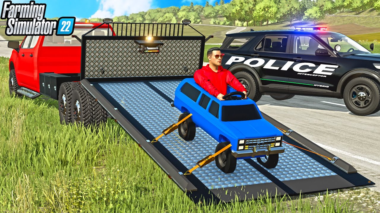 REPOING ILLEGAL TOY CAR (POLICE CALLED) | FARMING SIMULATOR 22