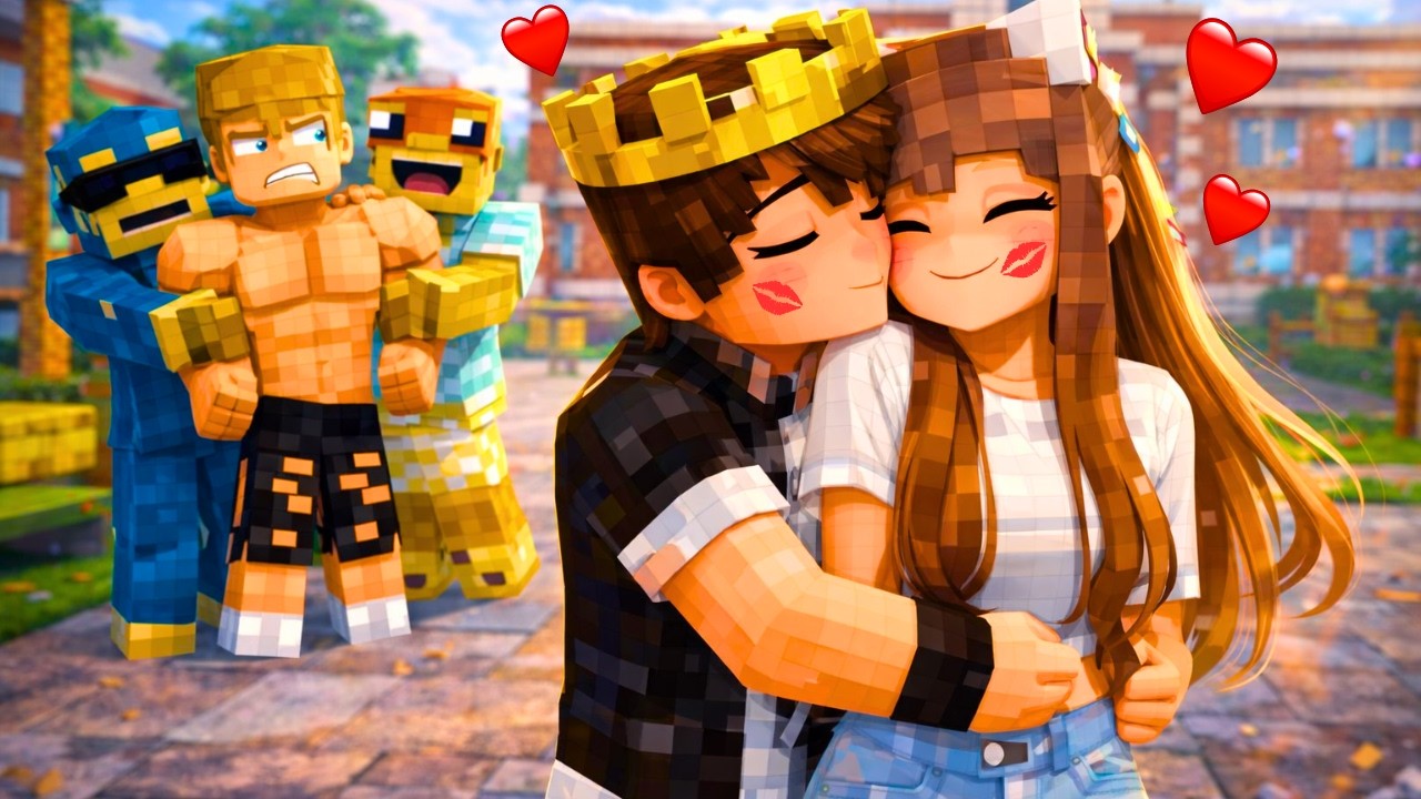 PRENDEMOS O VALENTÃO DA ESCOLA E O VIDOTI  BEIJO A NAMORADA NA FRENTE DELE no MINECRAFT