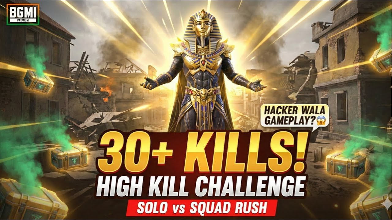 30+ Kills Solo vs Squad 😈 Hacker Aim Ya Pro Skill? | #bgmi