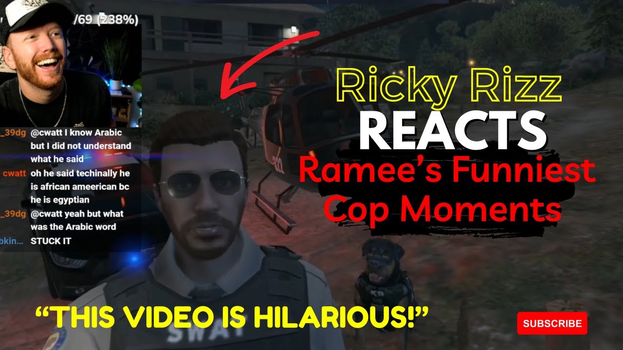 Ricky Rizz Reacts to Ramee's Funniest Cop Moments! Office Edition 🤣 #gtarp
